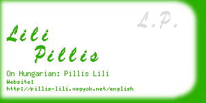 lili pillis business card